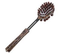 GALPADA Wooden Massage Hammer with Beads Manual Percussion Tool for Deep Muscle Relaxation Relief and Meridian Stimulation Portable Back and Neck Massager for Stress Reduction
