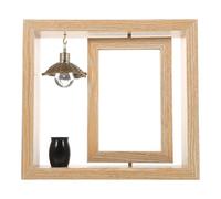 GALPADA Wooden Memorial Picture Frame with Small Iron Urn for Ashes, 6 Inch Desktop Photo Frame for Loved Ones and Pets