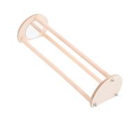 GALPADA Wooden Parrot Perch Stand with Mirror Large Bird Standing Rod Training Pet Bird Supplies for Parakeets and Cockatiels