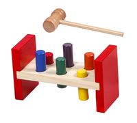 GALPADA Wooden Percussion Tapping with Hammer for Color Recognition Educational Early Learning Smooth Safe Paint Interactive Hand Strength Development Plaything