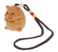 GALPADA Wooden Pig Phone Charm Keychain Pendant for Diy Craft, Natural Cypress Carved Cute Pig Decoration Hanging Charm for Mobile and Car Accessories