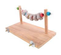 GALPADA Wooden Platform Toys for Parrot Parrot Perch Stand Lava Blocks Chewing Toys for Bird Tabletop Bird Stand Hamster Platform