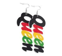 GALPADA Wooden Queen Letter Charm Earrings Lightweight Stylish Alphabet Dangle Earrings for Women African Decorative Ear Ornaments Suitable for Casual and Formal Wear