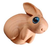 GALPADA Wooden Rabbit Pendant Keychain DIY Decor Cute Bunny Hanging Accessory for Phone Car Bag Compact Craft Pendant