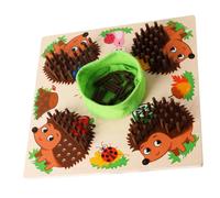 GALPADA Wooden Sensory Hedgehog for Educational Logical Thinking Plaything Montessori Early Learning Gift for Boys and Development