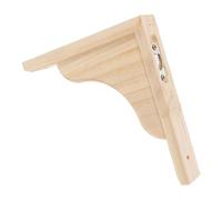 GALPADA Wooden Shelf Brackets Triangle Heavy Duty Support Khaki Wood Wall Mount Brackets with Screws Maximize Storage for Bedrooms and Small Areas