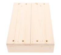 GALPADA Wooden Step Stool Foot Stool for Bedroom Khaki Safety Easy to Carry 30x20x6cm for Getting Off Cabinets and Reaching Kitchen Shelves