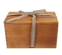 GALPADA Wooden Storage Box Teacup Holder Brown Cotton Wood Sponge Reusable Open-cover Design for Vase and Whiskey Birthdays Dinner Parties