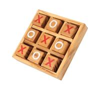 GALPADA Wooden Toe Board Game for Ages Compact Family Strategy Game with Slide-out Storage Educational Puzzle for Indoor Play and Tabletop Fun