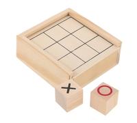 GALPADA Wooden Toe Board Game Portable Family Strategy for Adults Educational Logic Puzzle with Storage Box for Coffee Table Decor and Travel Entertainment