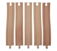 GALPADA Wooden Train Extension Set Bow Rails Accessories for Easy Assembly Realistic Train Railways Model Compatible with Wooden Train Toy for Creative Game Worlds