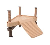 GALPADA Wooden Turtle Resting Platform and Feeding with Cups Easy Climbing Tortoise Table with Legs, Floating Basking Platform for Tank Decoration for Aquarium