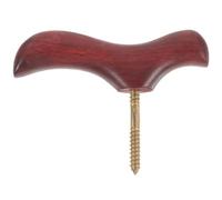 GALPADA Wooden Walking Cane Handle, Hand-Carved Dragon Head Knob with Screws, Brown Wood Replacement Cane Head for Outdoor Use