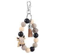 GALPADA Wristlet Keychain Cartoon Cow Keyring Accessories for Women Kawaii Keychain
