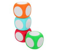 GALPADA Writable Foam Dice for Classroom Educational Activities and Easy to Grip Eva Cubes 4pcs with Erasable Surface Innovative Dry Erase Game Blocks and Math Teaching Tools