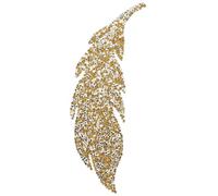 GALPADA Yellow Leaf Shaped Iron on Patch DIY Patch with Rhinestone Crystal Design Resin Adhesive Sticker Beautiful Style for Arts Craft Project Making and Bag Decoration