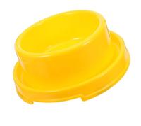GALPADA Yellow Simple and Practical Design Plastic Pet Food Bowl with High Wear Resistance and Appetite Increasing Feature for Small Puppies and Ordinary Domestic Cats