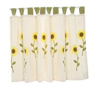 GALPADA Yellow Sunflower Pattern Cupboard Door Curtain Embroidery Half Window Curtain Fabric Hand Washable Machine Washable for Home and Sink Cabinet