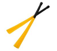 GALPADA Yellow Wave Nylon Drum Brushes with Handle for Jazz Cajon Precision Control Drumsticks for Snare Kit Versatile Musical Instrument Brush Enhancing Sound Dynamics and Expressiveness
