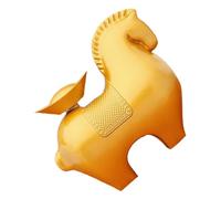 GALPADA Yuanbao Horse Statue Decor Elegant Horse Sculpture for The Home Small Figurine Zinc Alloy Golden