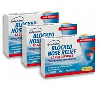 Galpharm Blocked Nose Relief Capsules 12.2mg - 3 Pack (3 x 12 Capsules, 36 Total) - Value Multipack