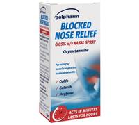 Galpharm Blocked Nose Relief Spray 15ml - Fast Relief from Nasal Congestion Caused by Colds, Catarrh & Hay Fever