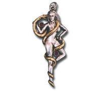 Galraedia Daena Charm - Goddess and Snake for Charisma and Sensuality Collection of Pendant Necklaces - Gothic Fantasy Designs with Swarovski Crystal - Gift Boxed
