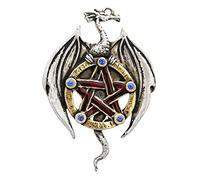 Galraedia Earth Dragon Charm - for Protection from Betrayal Collection of Pendants - Gothic Fantasy Designs with Swarovski Crystal - Gift Boxed