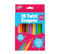 Galt 12 Twist Crayons - Kids Crayon Kit with 12 Bright & Vibrant Colours | Mess-Free Colouring Kit - Easy to Use & Sharpen Wax Pencils for Children - Colourful Stationery for Ages 4 Years Plus