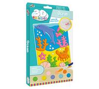 Galt, 3D Paint-It - Ocean, Paint Your Own Sets For Kids, Ages 6 Years Plus, 21 x 14.8 cm