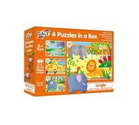 Galt Jigsaw Puzzle Set - 4 Puzzles in a Box - Jungle Animals - For Kids Ages 3+