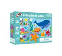 GALT 4 Puzzles in a Box - Ocean, Jigsaw Puzzles for Kids