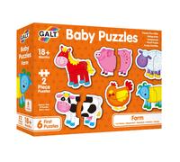 Galt Baby Puzzles - Fun, Educational and Colourful Early Learning 2 Pc First Jigsaw Puzzles - Set of 6 Two Chunky Piece Puzzles for Babies - Develop