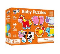 Galt Baby Puzzles - Fun, Educational and Colourful Early Learning 2 Pc First Jigsaw Puzzles - Set of 6 Two Chunky Piece Puzzles for Babies - Develop Matching and Motor Skills - Ages 18 Months Plus