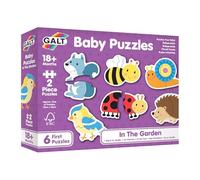 Galt Baby Puzzles In The Garden - Fun, Colourful 2 Piece First Jigsaw Puzzles - Set of 6 Chunky 2-Piece Puzzles for Babies - Develop Early Learning, Matching & Motor Skills - For Ages 18 Months +