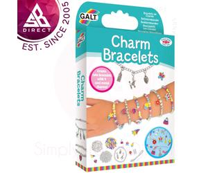 Galt Charm Bracelets Jewellery Making Craft Kit with Metal Charms For 8+ Kids
