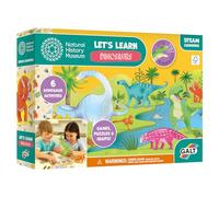 Galt Dinosaurs Arts & Crafts Kit for Kids - Activity Pack, 6 Dino Projects & Fact Cards - Fun Educational Crafting Set - Children's STEAM Learning Games & Puzzles, Age 4 Plus - Natural History Museum