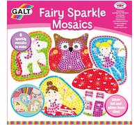 Galt Fairy Sparkle Mosaics -Childrens Glitter Mosaic Set,Arts and Crafts Kit for Kids,Colourful Design Tile by Number Pictures and 5000Plus