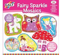 Galt Fairy Sparkle Mosaics -Childrens Glitter Mosaic Set,Arts and Crafts Kit for Kids,Colourful Design Tile by Number Pictures and 5000Plus Self-Adhesive Glitter and Foil Foam Tiles -Ages 5 Years Plus