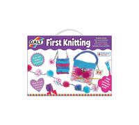 Galt First Kniting Kit for Kids - Learn to Knit with French Knitter, Needles & Pom Pom Tool; Create Bags, Purses & Scarves (Ages 6+)