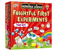 Galt Frightful First Experiments -Horrible Science Craft Kit for Kids, 18 Fun STEM Science Kit and Experiments Set for Children-Goggles, Test Tubes