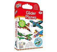 Galt Glider Planes - 4 Foam Planes Craft Kit for Kids to Colour,Build and Fly - 8 Washable Pens,Stickers and Guide Book - Fun Childrens Arts and Crafts Activity Pack - Girls and Boys Ages 5 Years Plus