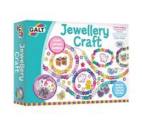 Galt Jewellery Craft Kit - Creative Cases Childrens Bracelet and Necklace Making Kit - Arts and Crafts for Kids with Hair Clips, Rings, Clip-On Earrings, Colourful Gems and Guide - Ages 5 Years Plus