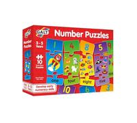 Galt Number Puzzles - Fun, Colourful Early Learning Jigsaw Puzzles - Set of 10 Three Piece Numbers Puzzles for Kids - Develop Number Recognition and Counting Skills - Children Ages 3 to 5 Years Old