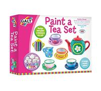 Galt Paint a Tea Set - 11 Pc Mini Tea Party Set, Kids Craft Kit and Childrens Tea Set - 12 Rainbow Ceramic Paints - Encourage Creativity and Motor Skills - Arts and Crafts for Kids, Ages 5 Years Plus