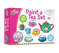 Galt Paint a Tea Set - 11 Pc Mini Tea Party Set, Kids Craft Kit and Childrens Tea Set - 12 Rainbow Ceramic Paints - Encourage Creativity and Motor Skills - Arts and Crafts for Kids, Ages 5 Years Plus