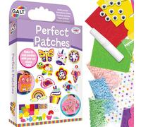 Galt Perfect Patches Arts and Crafts Kit for Girls & Boys Ages 5 Years Plus | Kids Activity Pack with 10 Fun Fuzzy Felt Faces, Stick-on Patches, Colourful Adhesive Felt, Cute Wiggly Eyes, Sparkly Sequins