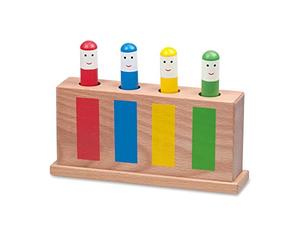 Galt Pop-Up Toy - Colourful Wooden Sensory Toy, Ages 12 Months Plus | Early Learning Cause and Effect Toy for Colour Recognition and Motor Skills Development, First Birthday Gift for Girls & Boys