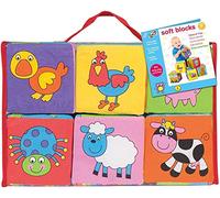 Galt Soft Blocks - Fun Design Baby Sensory Toys - Foam Filled, Machine Washable Soft Play Building Blocks - For Early Years Development, Motor Skills and Hand Eye Coordination - Ages 6 Months Plus