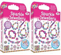 Galt Sparkle Jewellery Craft Kit, Kids Necklace & Bracelet Making Activity (Pack of 2)